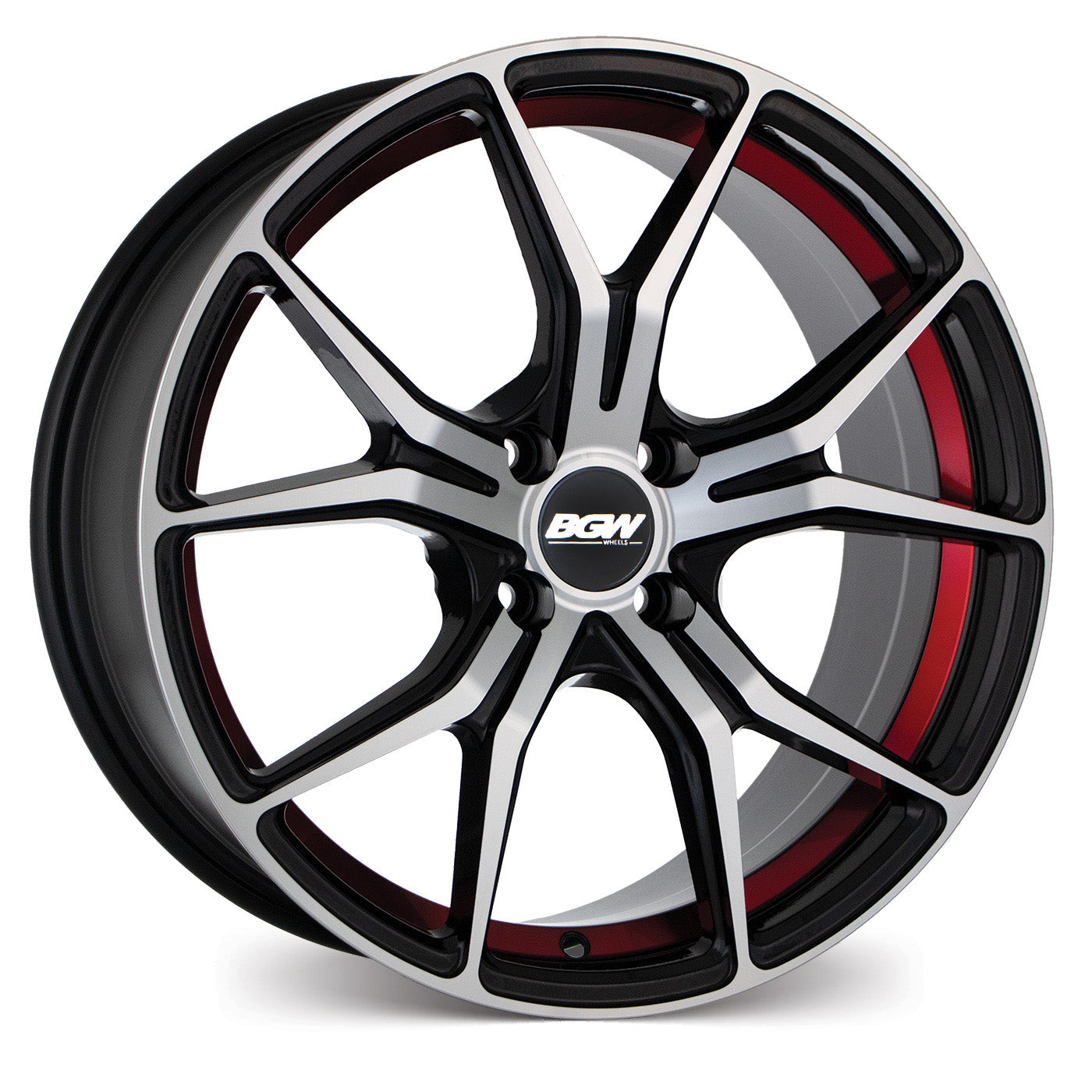 COMPTON - Gloss Black w/Machined Face & Red Undercut thumbnail