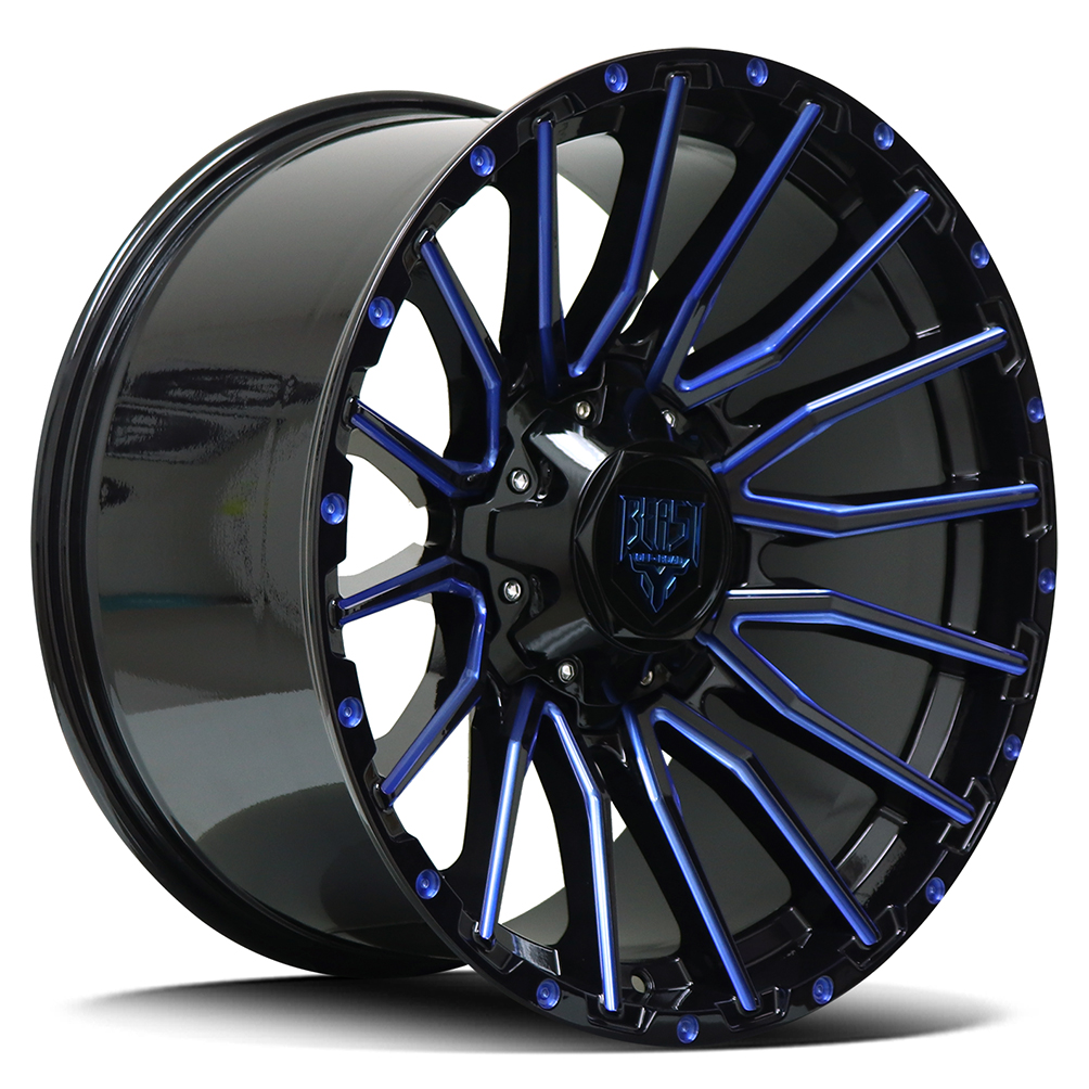 A0378 - GLOSS BLACK BLUE MILLED thumbnail