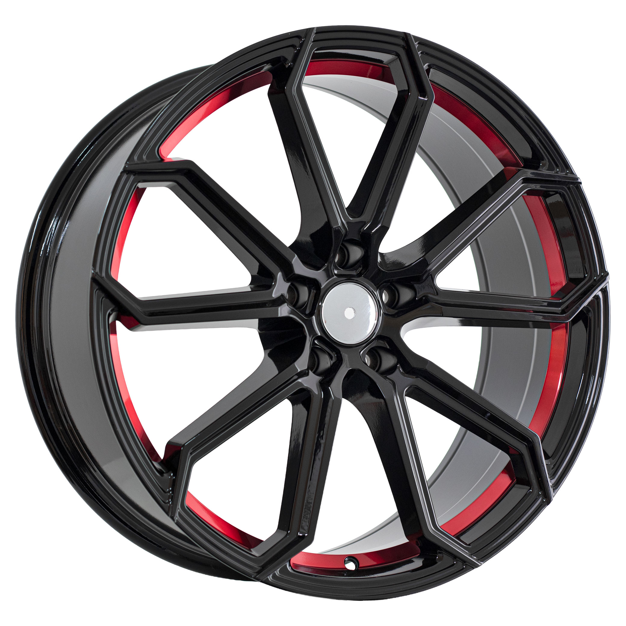 1741 - Gloss Black Red Inner Lip thumbnail